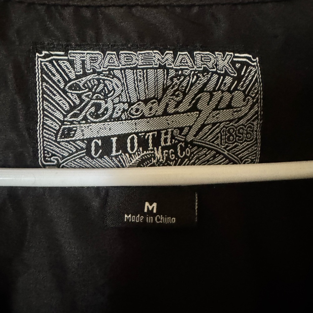 Men’s Brooklyn Black Graphic Windbreaker Jacket with Teal & Pink Accents - Picture 9 of 9